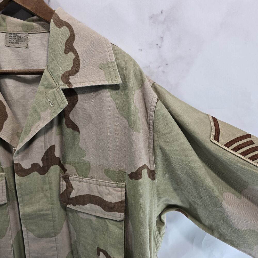 Vintage Desert Camo Jacket Mens Large Regular Coat Shirt 3 Color Air Force - Picture 10 of 11